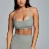 HNG Olivia Ribbed Cami Sports Bra- Sage Athleisure