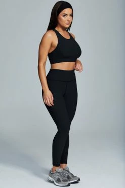 HNG Kenia Ribbed Halter Sports Bra - Black 14 HNG Kenia Ribbed Halter Sports Bra - Black