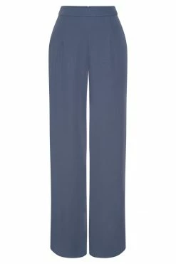 WNG Two Piece Sets Saskia Straight Leg Trousers - Steel Blue 21 WNG Two Piece Sets Saskia Straight Leg Trousers - Steel Blue