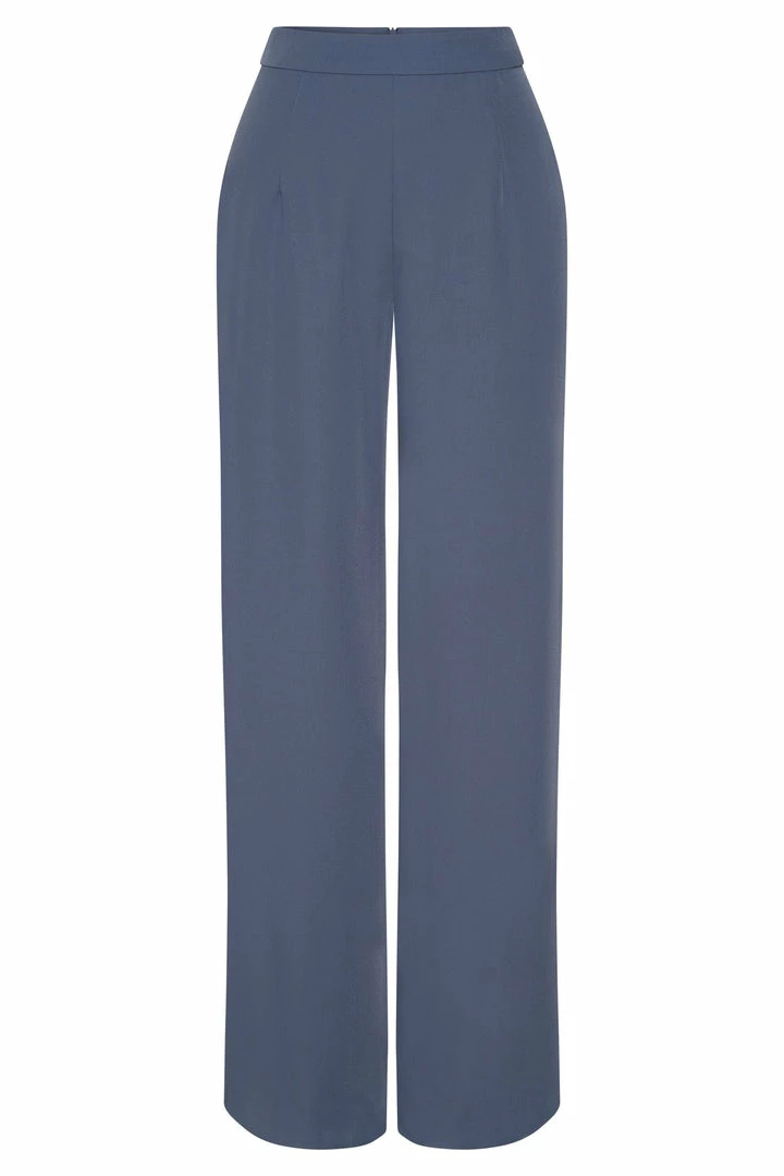 WNG Two Piece Sets Saskia Straight Leg Trousers - Steel Blue 11 WNG Two Piece Sets Saskia Straight Leg Trousers - Steel Blue
