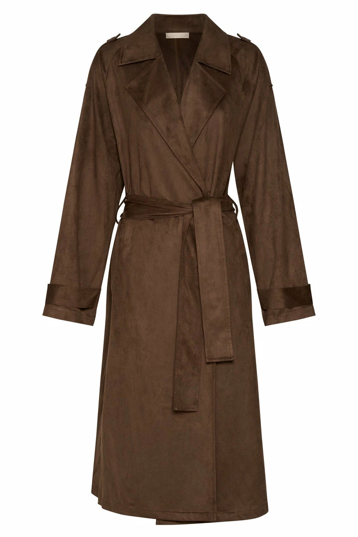 WNG Camilla Suede Trench Coat - Chocolate Coats & Jackets 11 WNG Camilla Suede Trench Coat - Chocolate Coats & Jackets