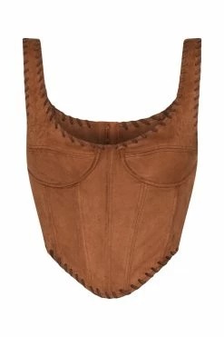 WNT Audrey Suede Corset - Tan