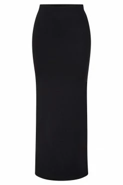 WXI Lottie Back Split Midaxi Skirt - Black Two Piece Sets