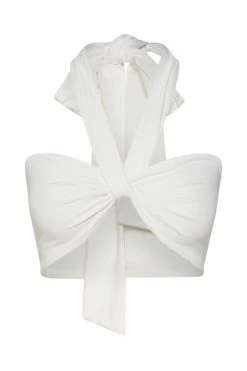 WXI Lea Multi Way Crop Top - White Two Piece Sets