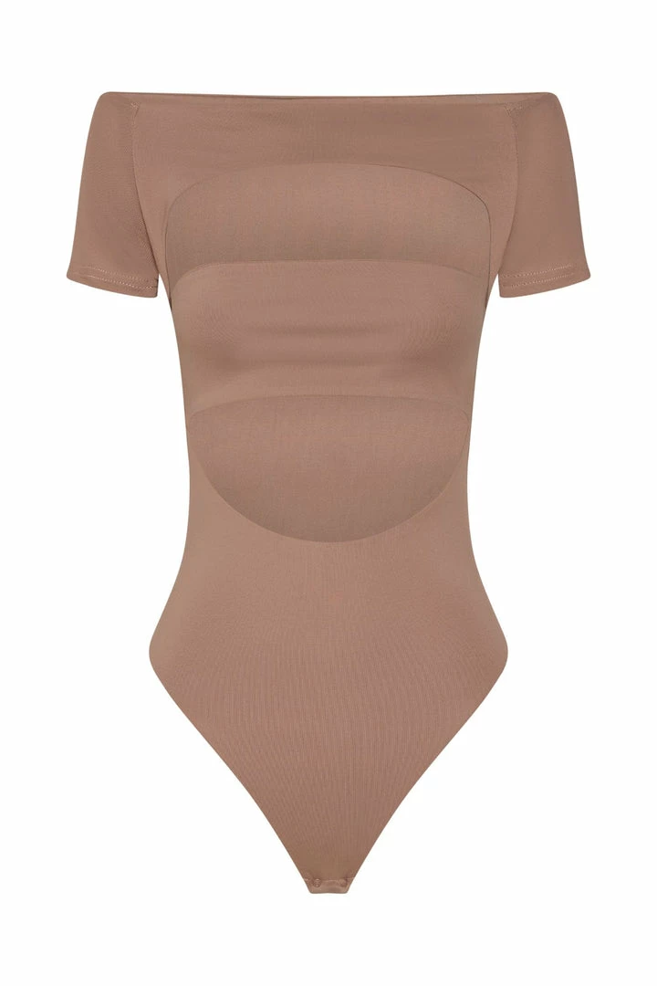 WXI Breanna Cut Out Bodysuit - Light Brown 8 WXI Breanna Cut Out Bodysuit - Light Brown