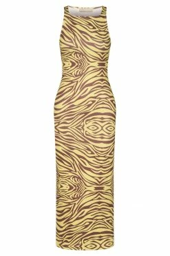 ROM Lima Halter Neck Midi Dress - Zebra Print DRESSES 17 ROM Lima Halter Neck Midi Dress - Zebra Print DRESSES