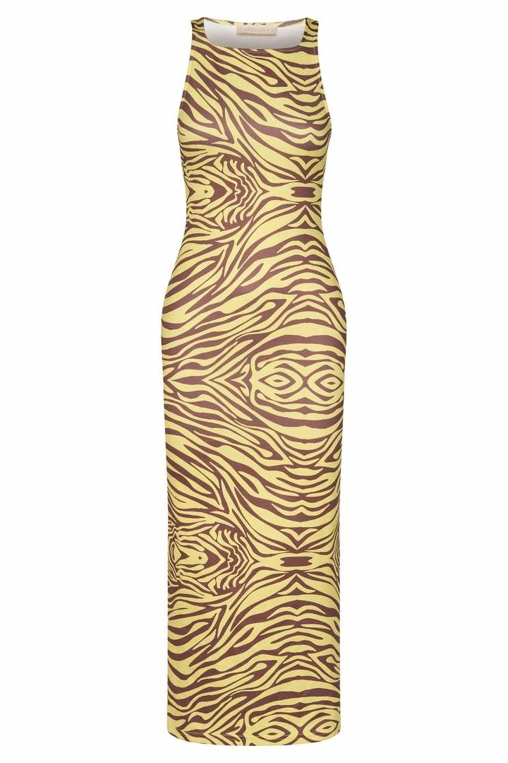 ROM Lima Halter Neck Midi Dress - Zebra Print DRESSES 9 ROM Lima Halter Neck Midi Dress - Zebra Print DRESSES