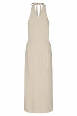 HSH Ellie Linen Halter Midi Dress - Natural 27 HSH Ellie Linen Halter Midi Dress - Natural