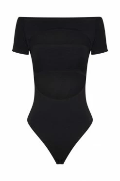 WXI Breanna Cut Out Bodysuit - Black All Tops 19 WXI Breanna Cut Out Bodysuit - Black All Tops