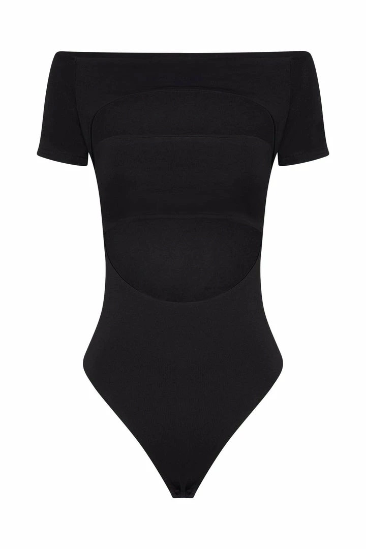WXI Breanna Cut Out Bodysuit - Black All Tops 10 WXI Breanna Cut Out Bodysuit - Black All Tops
