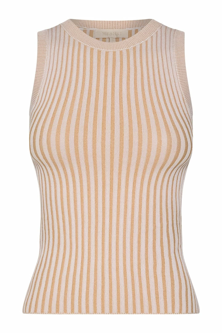 EMS Andria Ribbed Knit Tank Top - Nude All Tops 12 EMS Andria Ribbed Knit Tank Top - Nude All Tops