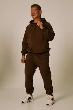 QNG Sweaters & Hoodies Monika Loopback Oversized Hoodie - Chocolate