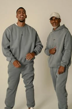 QNG All Bottoms Charlie Unisex Cosy Jogger - Steel Blue