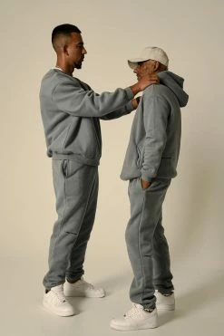 QNG All Bottoms Charlie Unisex Cosy Jogger - Steel Blue