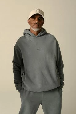 QNG Bay Unisex Oversized Cosy Hoodie - Steel Blue