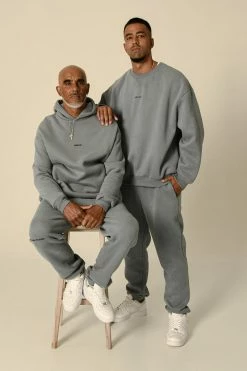 QNG All Bottoms Charlie Unisex Cosy Jogger - Steel Blue