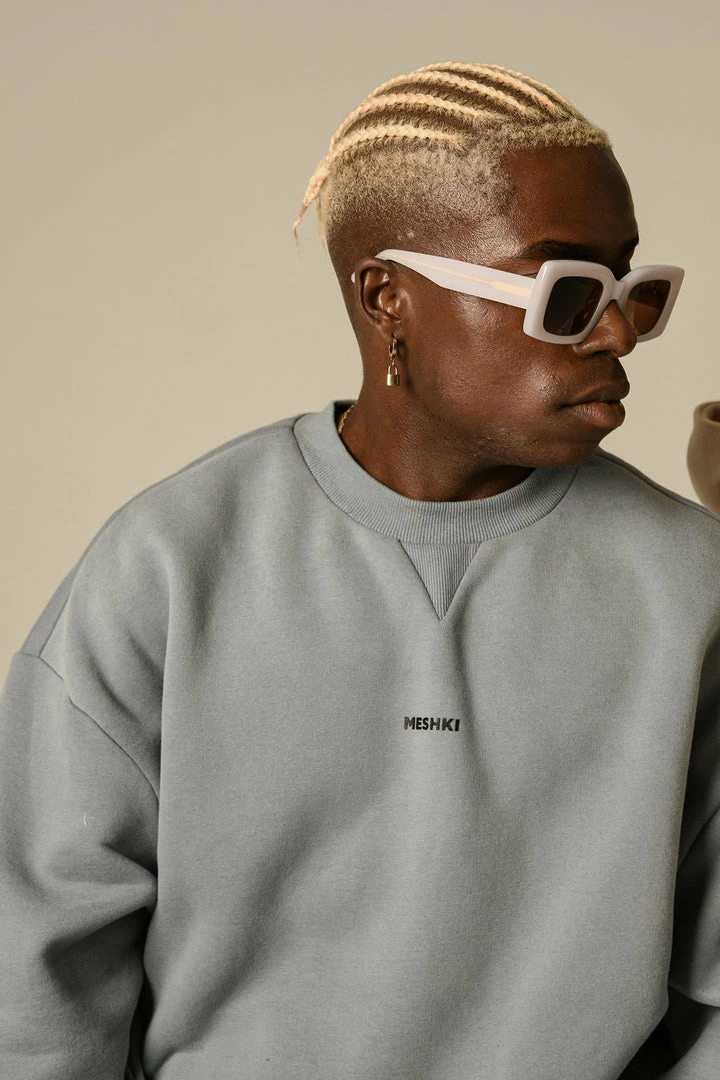 QNG Sweaters & Hoodies Max Unisex Crew Neck Cosy Sweater - Steel Blue 2 QNG Sweaters & Hoodies Max Unisex Crew Neck Cosy Sweater - Steel Blue