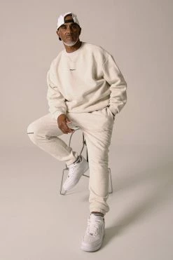 QNG Two Piece Sets Charlie Unisex Cosy Jogger - Snow Marle