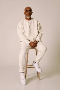 QNG Two Piece Sets Charlie Unisex Cosy Jogger - Snow Marle