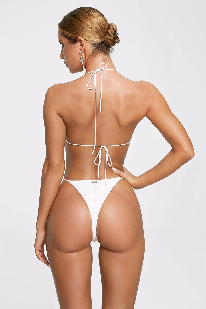 DGH Amalia Tie Up Bikini Bottoms - White 3 DGH Amalia Tie Up Bikini Bottoms - White