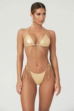 DGH Amalia Tie Up Bikini Bottoms - Gold