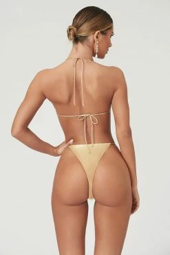 DGH Amalia Tie Up Bikini Bottoms - Gold
