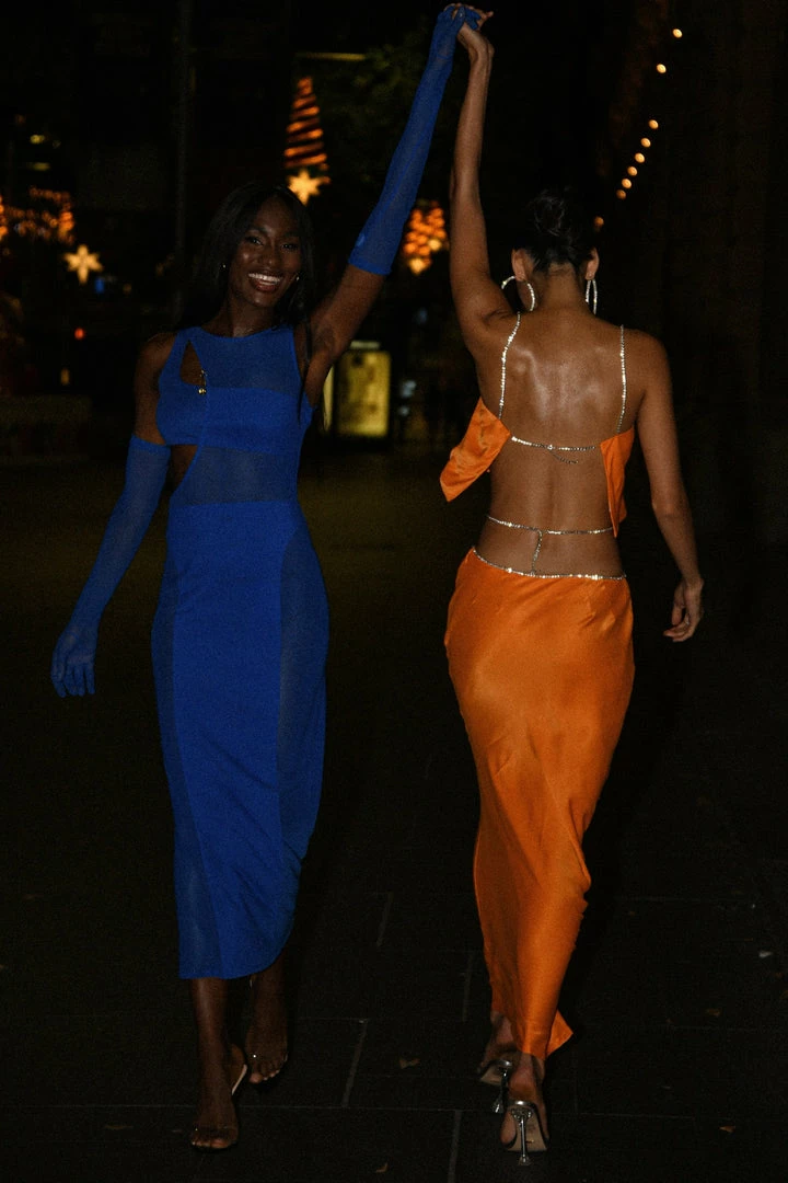 JLW Two Piece Sets Dayana Diamante Maxi Skirt - Mandarin 9 JLW Two Piece Sets Dayana Diamante Maxi Skirt - Mandarin