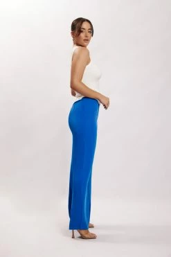 WNG All Bottoms Saskia Straight Leg Trousers - Cobalt Blue