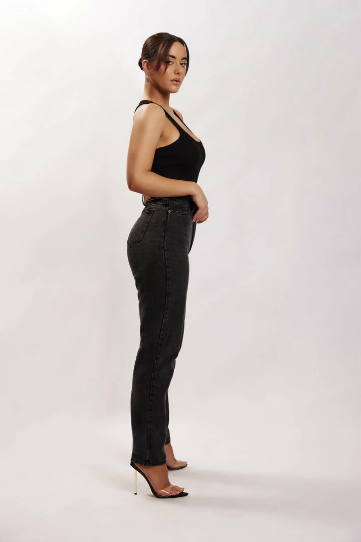 ROM London Ribbed Racer Back Bodysuit - Black All Tops 4 ROM London Ribbed Racer Back Bodysuit - Black All Tops