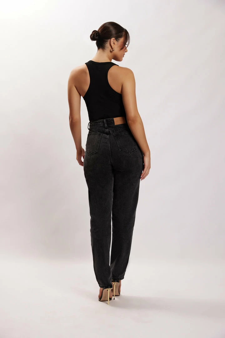 ROM London Ribbed Racer Back Bodysuit - Black All Tops 2 ROM London Ribbed Racer Back Bodysuit - Black All Tops