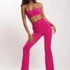 QNG Fiorella Flare Crepe Pants - Fuchsia