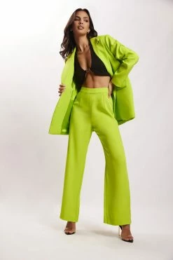 WNG Saskia Straight Leg Trousers - Lime Green Two Piece Sets 17 WNG Saskia Straight Leg Trousers - Lime Green Two Piece Sets