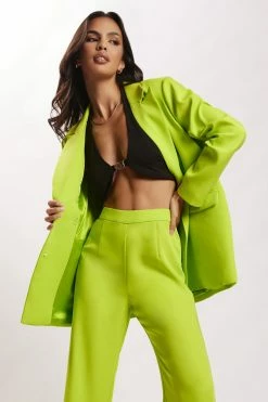 WNT Two Piece Sets Madison Oversized Blazer - Lime Green