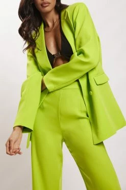 WNT Two Piece Sets Madison Oversized Blazer - Lime Green