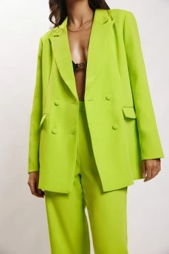 WNT Two Piece Sets Madison Oversized Blazer - Lime Green