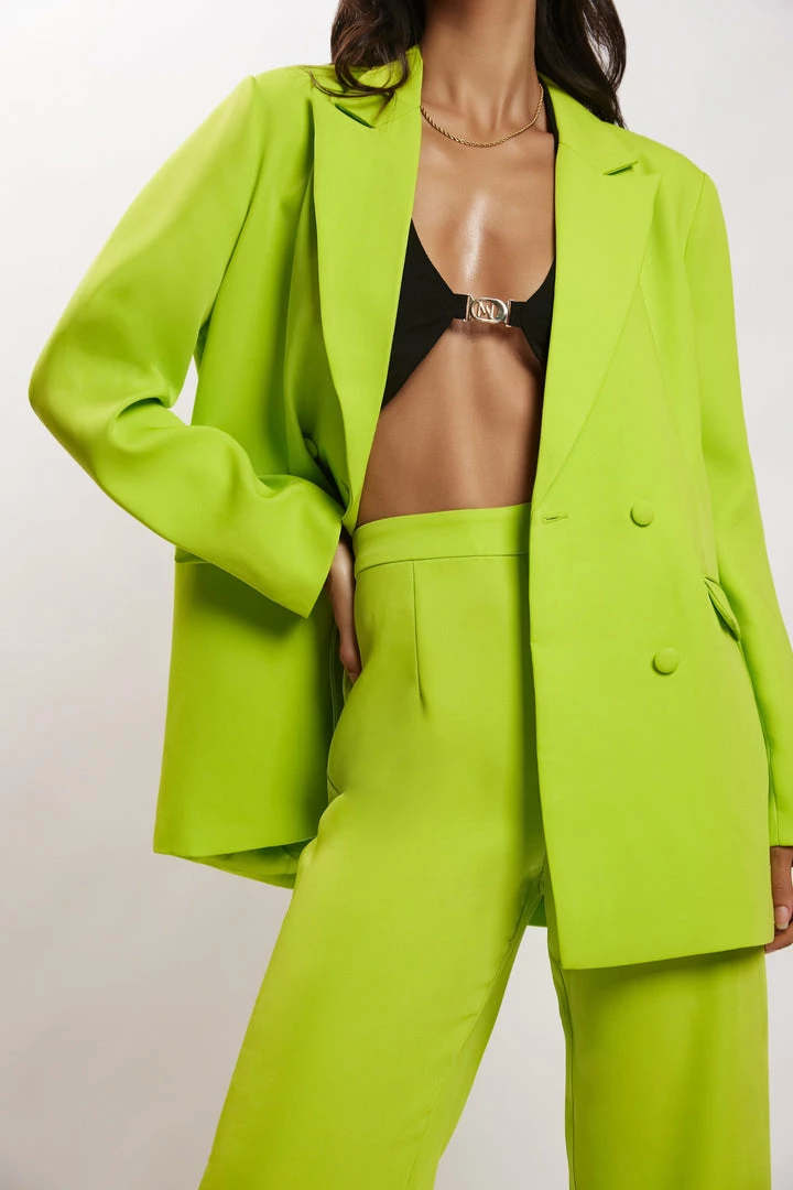 WNG Saskia Straight Leg Trousers - Lime Green Two Piece Sets 9 WNG Saskia Straight Leg Trousers - Lime Green Two Piece Sets