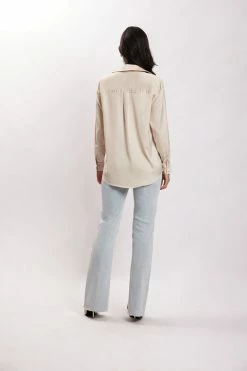JLW Liliana Satin Shirt - Bone 12 JLW Liliana Satin Shirt - Bone