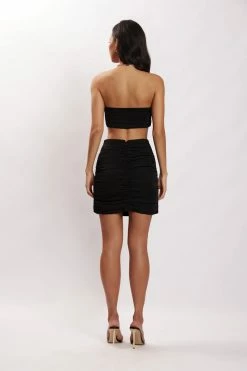 WNT Lola Ruched Mini Skirt - Black 13 WNT Lola Ruched Mini Skirt - Black