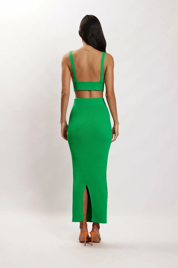 EMS Kaesha Twist Front Knit Top - Green Two Piece Sets 2 EMS Kaesha Twist Front Knit Top - Green Two Piece Sets
