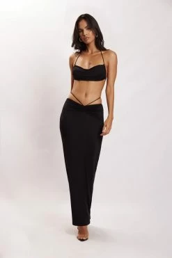 WXI Amber Ruched Maxi Skirt - Black 20 WXI Amber Ruched Maxi Skirt - Black