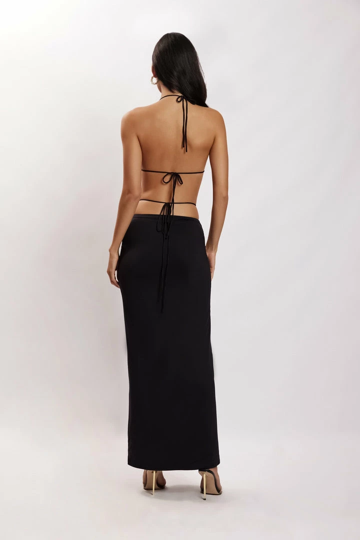 WXI Amber Ruched Maxi Skirt - Black 4 WXI Amber Ruched Maxi Skirt - Black
