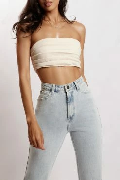 EMS All Bottoms Lauren Straight Leg Ripped Jeans - Light Blue