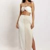 JLW Two Piece Sets Frankie Two Tone Satin Maxi Skirt - Multi Bone