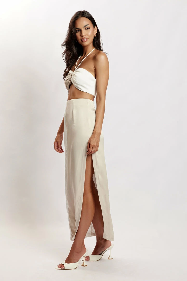 JLW Two Piece Sets Frankie Two Tone Satin Bandeau - Multi Bone 5 JLW Two Piece Sets Frankie Two Tone Satin Bandeau - Multi Bone