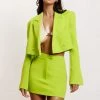 WNT Josie Crepe Mini Skirt - Lime Green