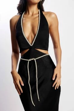 JLW Lila Diamante Rope Midi Dress - Black 8 JLW Lila Diamante Rope Midi Dress - Black