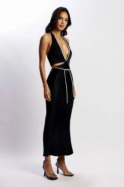 JLW Lila Diamante Rope Midi Dress - Black 9 JLW Lila Diamante Rope Midi Dress - Black