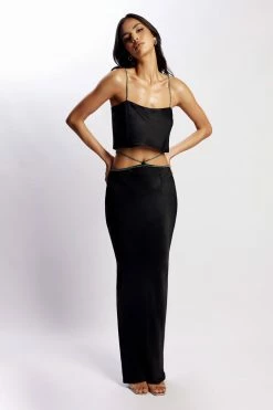 JLW All Bottoms Dayana Diamante Maxi Skirt - Black 8 JLW All Bottoms Dayana Diamante Maxi Skirt - Black