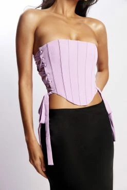 BSD Elizabeth Strapless Corset Top - Lilac