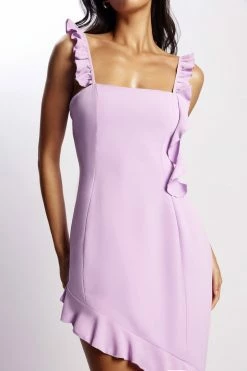 BSD Maeve Asymmetric Ruffle Dress - Lilac DRESSES 16 BSD Maeve Asymmetric Ruffle Dress - Lilac DRESSES